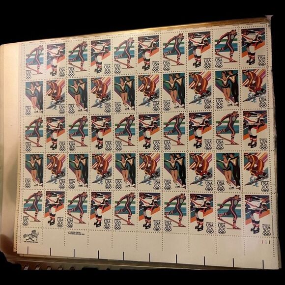 MNH 1984 Winter Olympics Sheet of 50 20c Stamps 
#Scott 2067-2070 - Picture 2 of 2